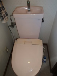 給排水連結型で手洗いを可能に